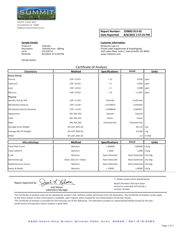 Chlorella Pure - 500mg - Image 3