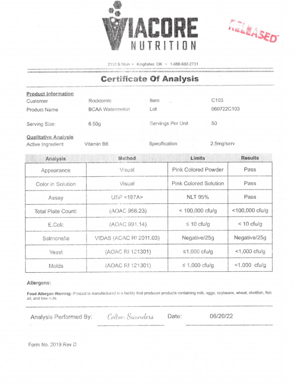 BCAA Shock Powder (Watermelon) - Image 3