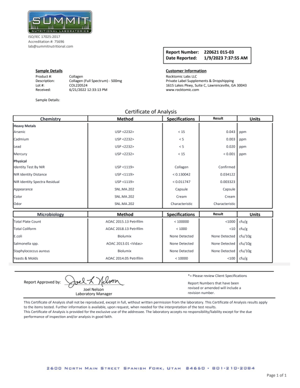 Collagen (Full Spectrum) - 500mg - Image 3